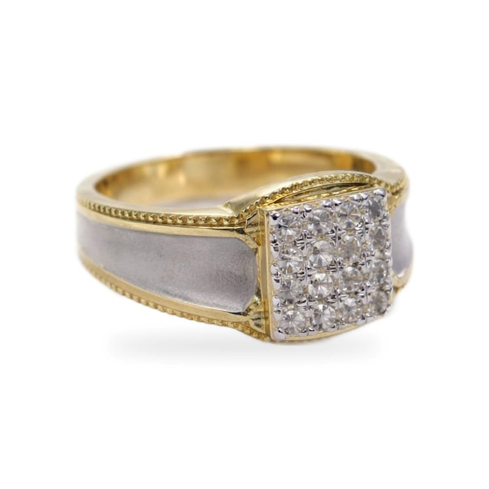 Milgrain Two-Tone Ring
