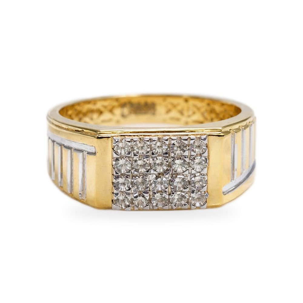 Fluted Pavé Signet