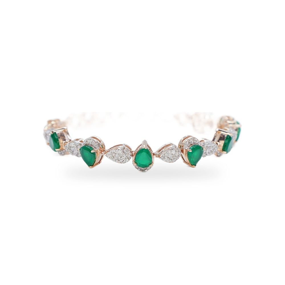 Emerald Pear Bracelet