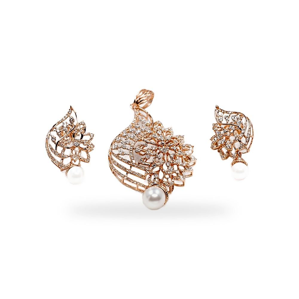 Pearl Drop Pendant Set
