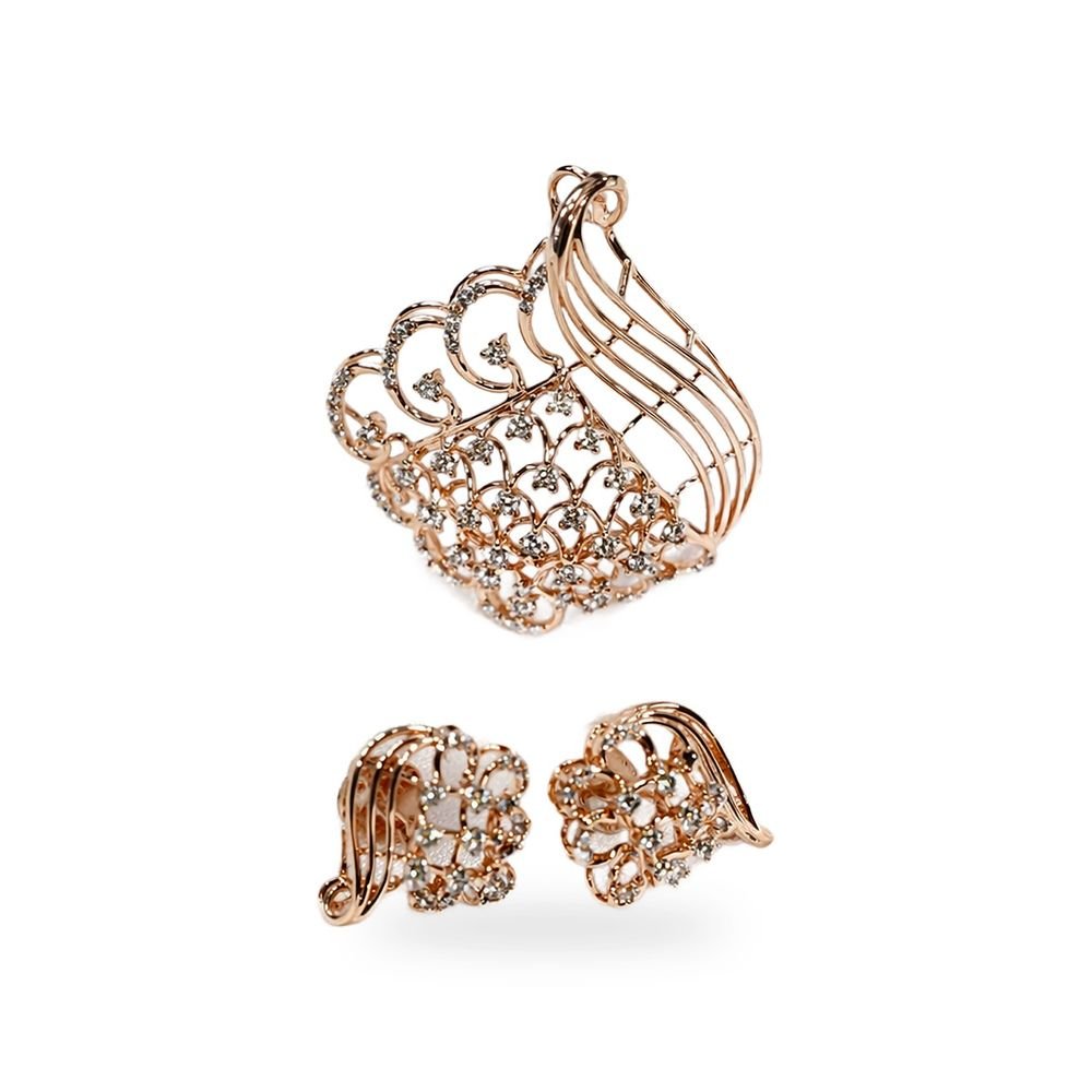 Lace Heart Pendant Set