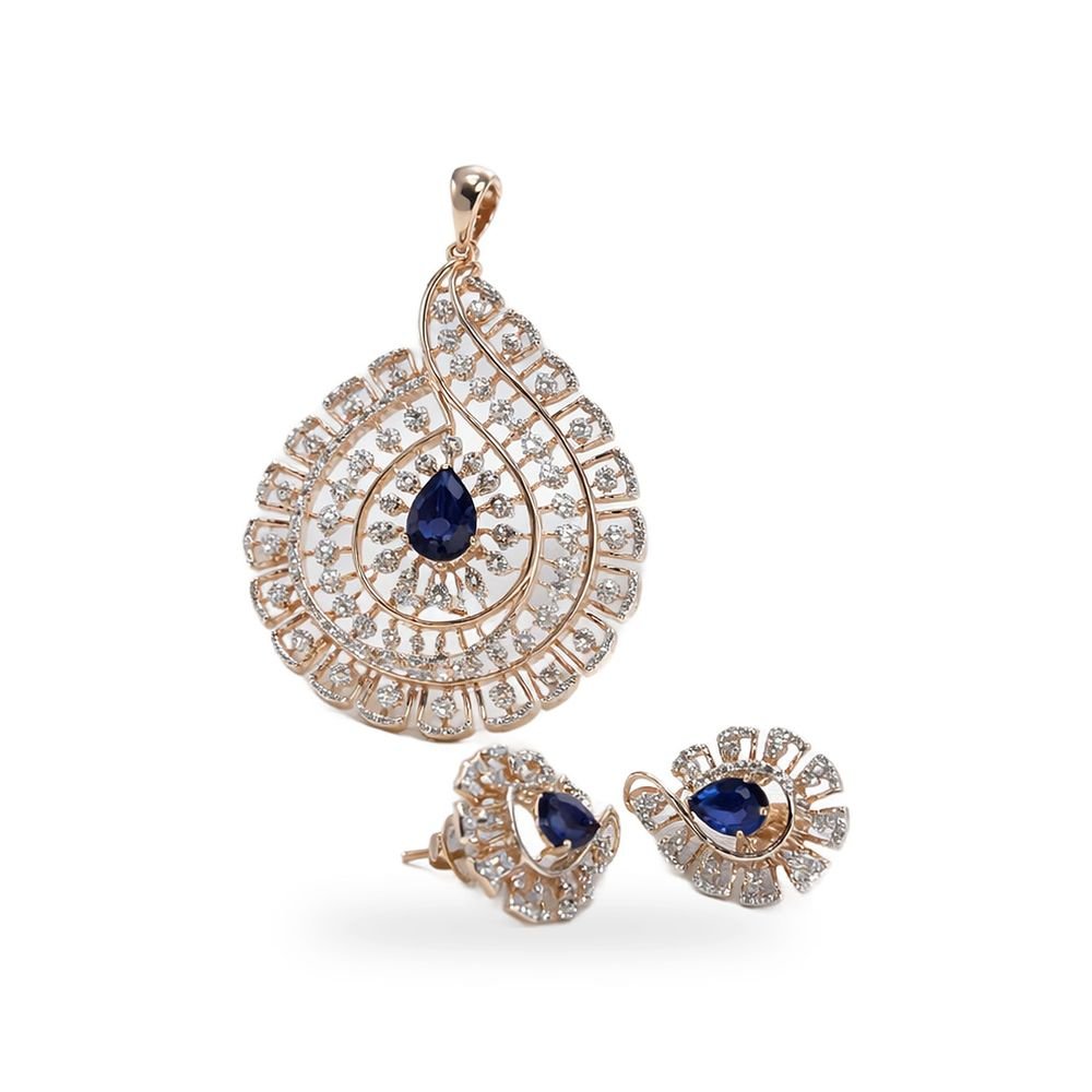 Sapphire Teardrop Set